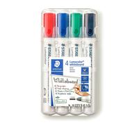 STAEDTLER 351 B WP4 Lumocolor Whiteboard Marker Chisel Tip - Assorted Colours (Pack of 4)