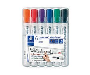Staedtler Lumocolor 351 Drywipe Marker Assorted (Pack of 6) 351 WP6