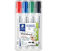 STAEDTLER Lumocolor Whiteboard Marker Medium Bullet Assorted Pack of 4