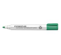 STAEDTLER Lumocolor 351 Whiteboard Marker - Green, set of 10 | 2.0 mm round tip, wipe-off, DRY SAFE technology - quick-drying - Item No. 351-5