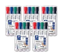 Staedtler Lumocolor 351 WP4 Whiteboard Marker Bullet Tip 4 Colour Case