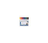 Staedtler Lumocolor 351 WP8 Chisel tip Black, Blue, Brown, Green,...