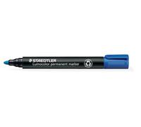 STAEDTLER Lumocolor 352 Permanent Marker - Blue, Set of 10, 2.0 mm | Round tip, smudge-proof ink for almost all surfaces - waterproof - Item No. 352-3