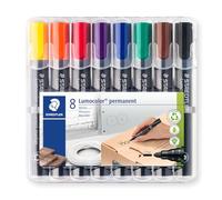 Staedtler Lumocolor 352 WP8 Bullet Tip Permanent Marker - Pack of 8, Assorted Colours