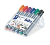 STAEDTLER 356 WP6 Lumocolor Flipchart Markers - Assorted Colours Pack of 1 (6 Count )