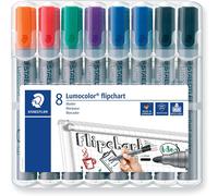 Staedtler Lumocolor 356 WP8X Flipchart Marker, Bullet Tip Approx. Line Width 2 m