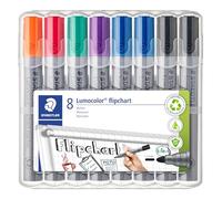 Staedtler Lumocolor 356 WP8X Flipchart Marker, Bullet Tip Approx. Line Width 2 m