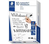 STAEDTLER 351 Whiteboard Marker Medium Bullet Black Pack of 10