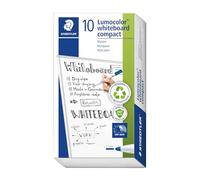 Staedtler Lumocolor Compact 341-3 Whiteboard Marker - Blue (Pack of 10) | Compact size 1.0-2.0 mm, wipe-off - quick-drying - Item No. 341-3