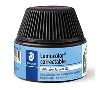 STAEDTLER Lumocolor Correctable Refill Station 487 05-9 for Correctable 305 Pens - Black Ink, 20ml Bottle, Dye Paint Type