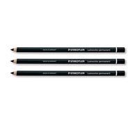 Staedtler Lumocolor Correctable Transparency Pen Glasochrom Permanent Dry Marker Black Pack of 3