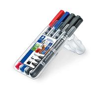 Staedtler Lumocolor duo permanent 348 double marker set Home Edition for many household labels, waterproof, made in Germany, 348 SWP4, colourful