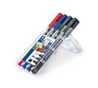 Staedtler Lumocolor duo permanent 348 double marker set Home Edition for many household labels, waterproof, made in Germany, 348 SWP4, colourful