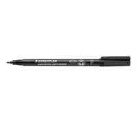 STAEDTLER Lumocolor Fine Permanent Marker Pens - Waterproof Smudge Resistant Quick Dry CD DVD OHP - Black - Pack of 3
