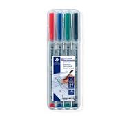 Staedtler Lumocolor Fine Tip Water Soluble OHP Pen Assorted (Pack of 4) 316-WP4 Staedtler Multicolor
