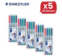 Staedtler Lumocolor Fine Tip Water Soluble OHP Pens - Assorted Colors, 4 Pack