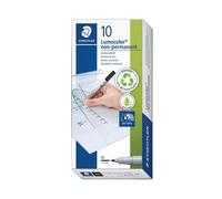 STAEDTLER 315-9 Lumocolor Non-Permanent Pen, Medium Line Width, 1.0mm - Black (Box of 10)