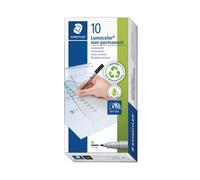 Staedtler Lumocolor Non-Permanent Universal Pen Medium 1.0mm Black Pack of 10