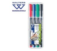 Staedtler Lumocolor Permanent 313 Superfine 0.4mm Marker Pen | Dry Safe | Set 4