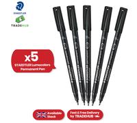 STAEDTLER Lumocolor Permanent Fine Black Marker Pens Quick-Dry Ink Multi-Surface