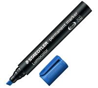 Staedtler Lumocolor Permanent Marker 350-3 Chisel Tip - Blue (Pack of 10)