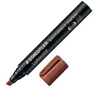Staedtler Lumocolor Permanent Marker 350-7 Chisel Tip - Brown (Pack of 10)