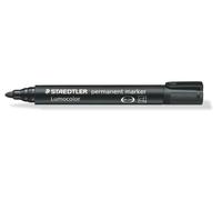 Staedtler Lumocolor Permanent Marker Bullet Tip 2Mm Line Black Pack 10