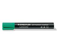 Staedtler Lumocolor Permanent Marker Chisel Tip 2-5mm Line Green Ref 3505 [Pack 10] (3505)