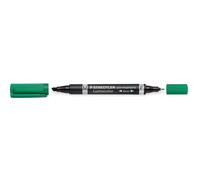 Staedtler Lumocolor Permanent Marker Pens Pack of 10 DUOS Green