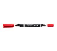 Staedtler Lumocolor Permanent Marker Pens Pack of 10 DUOS red