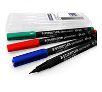 Staedtler 313 Lumocolor Permanent Pen 0.4MM Superfine Tip - (Wallet-4)