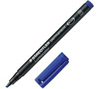 Staedtler Lumocolor Permanent Pen 314-3 Broad 1.0/2.5mm Line - Blue (Pack of 10)
