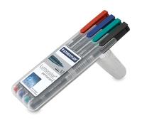 Staedtler Lumocolor Permanent Pen 317 Medium 1.0mm Line - Assorted Colours (Pack of 3 + 1 Free)