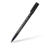 Staedtler Lumocolor Permanent Pen 318-9 Fine 0.6mm Line - Black ( Box of 10 )