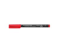 Staedtler 318 Lumocolor Permanent Pen 0.6MM Fine Tip - Red (Pack-10)