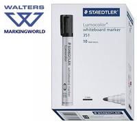 Staedtler Lumocolour 351 B Whiteboard Marker Pen Chisel Tip, Black