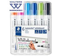 Staedtler Lumocolor Whiteboard 351 Marker Pen | Dry-Wipe | Wallet 6