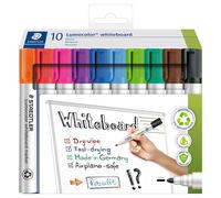 Staedtler Lumocolor Whiteboard Marker Bullet Tip Hangable Box 10 Pack Assorted