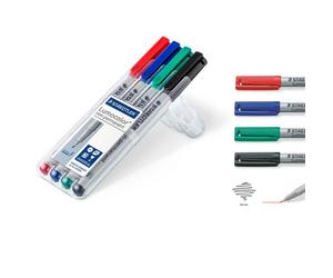 Staedtler Lumocolour Non-Permanent Fine 0.6mm Assorted (Pack of 4) 316-WP4