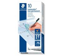 Staedtler Lumocolour Pen Non-Permanent Medium Black 1.0mm - Pack of 10 (315-9)