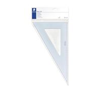 STAEDTLER Mars 567 Set Square 30°/60° - 36 cm, Transparent | Blue see-through triangle with inking edge, scale from working edge - for school - Art.-Nr. 567 36-60