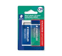 STAEDTLER Mars Eraser - Latex & Phthalate-Free Rubber - Limited-Edition Mars Anniversary - Pack of 2, 52650MABK1