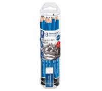 STAEDTLER Mars Lumograph Graphite Artist Pencil Pack 12 Degrees 8B 7B 6B 5B 4B 3B 2B B HB F H 2H Mars Plastic Eraser 61 100 P