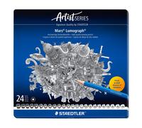 Staedtler Mars Lumograph Pencil Set, 24 Hardness Grades, 100 G24