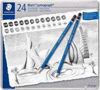 STAEDTLER Mars Lumograph Pencils - Sketching Sets - Tins of 6 / 12 / 24 Pencils