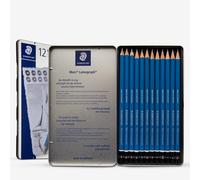 Staedtler : Mars Lumograph Set of 12 Sketching Pencils in metal tin : Softlead Pencils (8B to 2H)