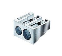 STAEDTLER Metal Double Hole Pencil Sharpener, Stainless Steel, 1 Count (Pack of 1)