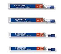 STAEDTLER Mars Micro Carbon 250 0.5mm B - Pencil Lead Refills - 4 Tubes/Packs (48 Leads) B