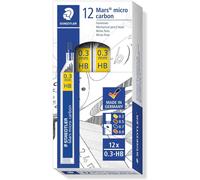 Staedtler Mars Micro Carbon 250 03 0.3mm HB Mechanical Pencil Lead (Pack of 12)