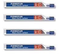 Staedtler Mars Micro Carbon pencils 0.5mm lead refill 2B & HB, Total 48 leads